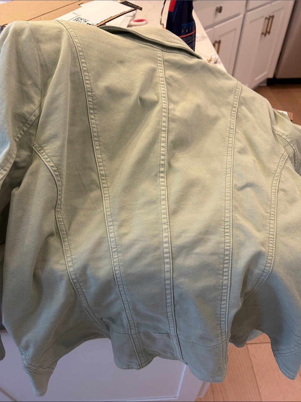 White House Black Market Light Mint Green Double-Breasted Blazer - Picture 4 of 4